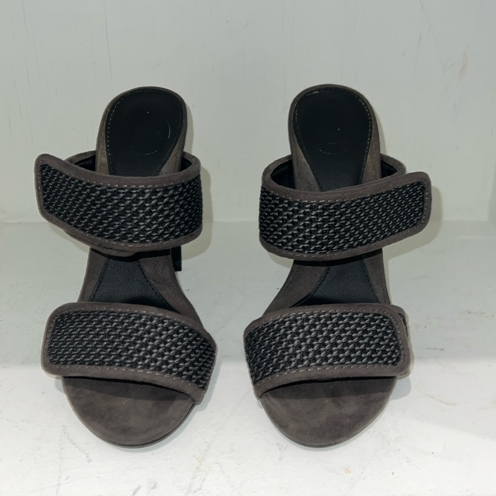 Missguided Double Strap Velcro Sandal Heels size 5